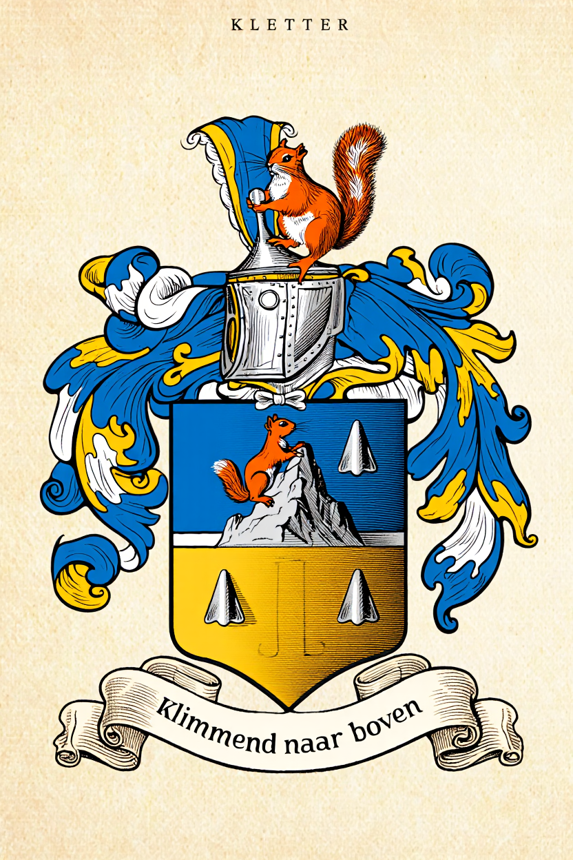 Familiewapen van de achternaam KLETTER (vergrendeld)