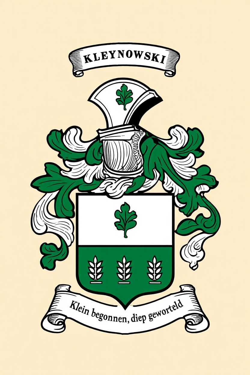 Familiewapen van de achternaam KLEYNOWSKI (vergrendeld)