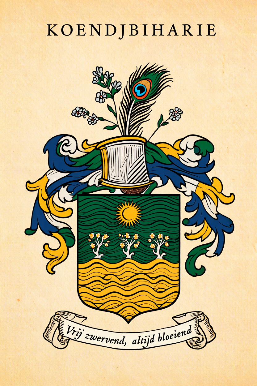 Familiewapen van de achternaam KOENDJBIHARIE (vergrendeld)