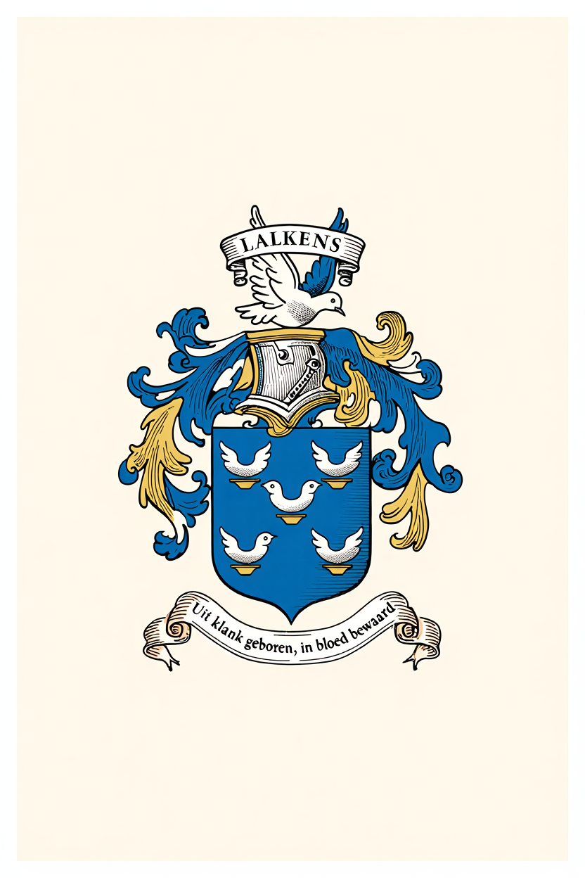 Familiewapen van de achternaam LALKENS (vergrendeld)
