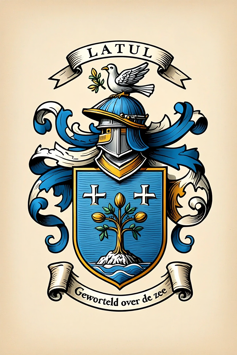 Familiewapen van de achternaam LATUL (vergrendeld)