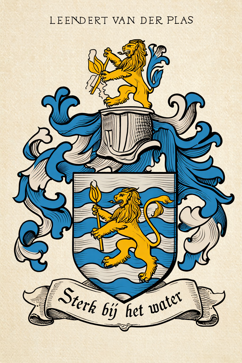 Familiewapen van de achternaam LEENDERT VAN DER PLAS (vergrendeld)