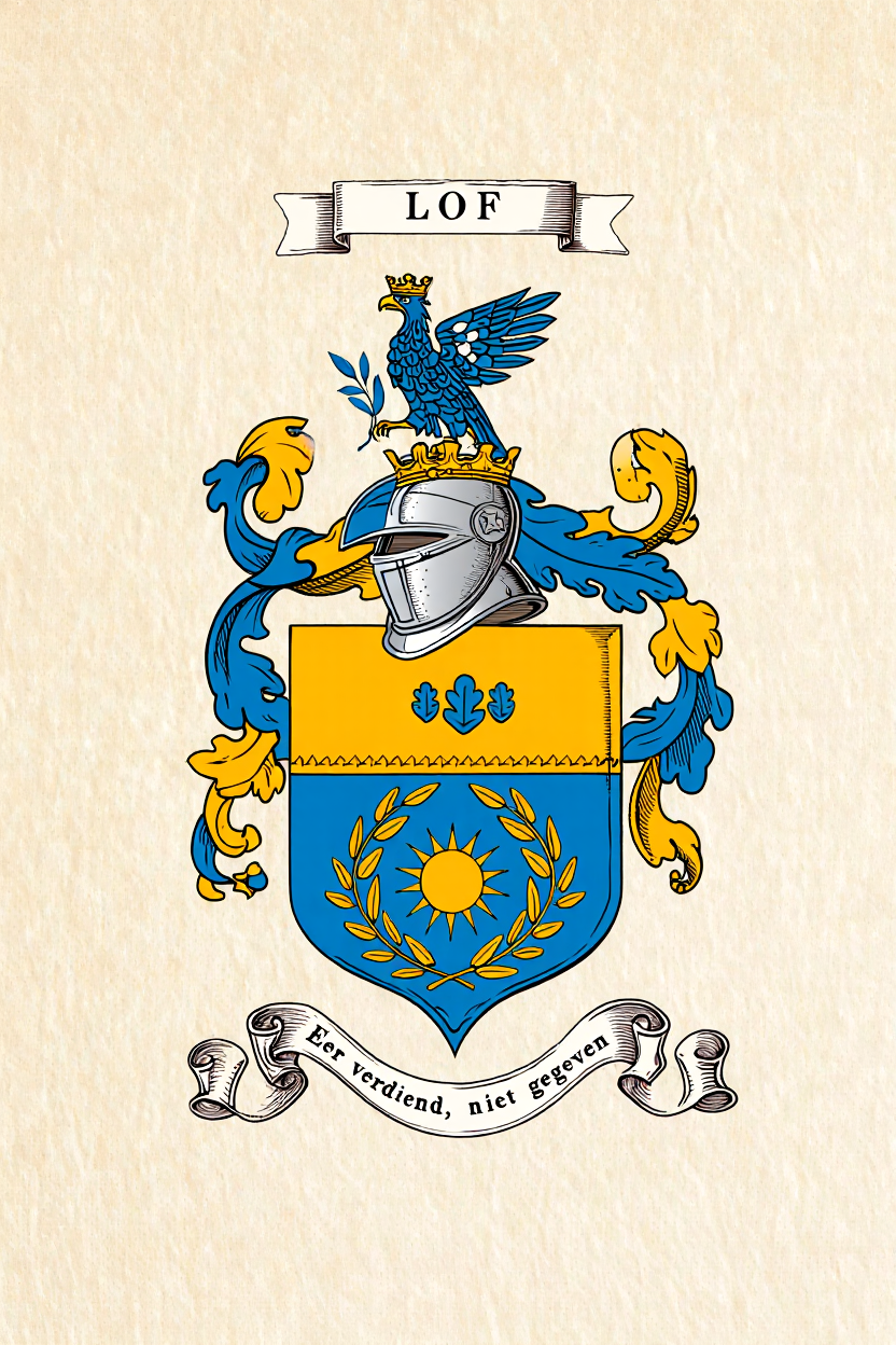 Familiewapen van de achternaam LOF (vergrendeld)