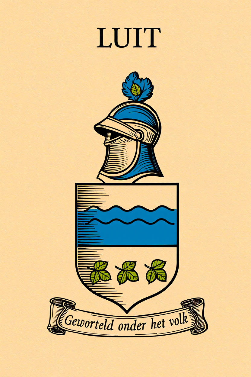 Familiewapen van de achternaam LUIT (vergrendeld)
