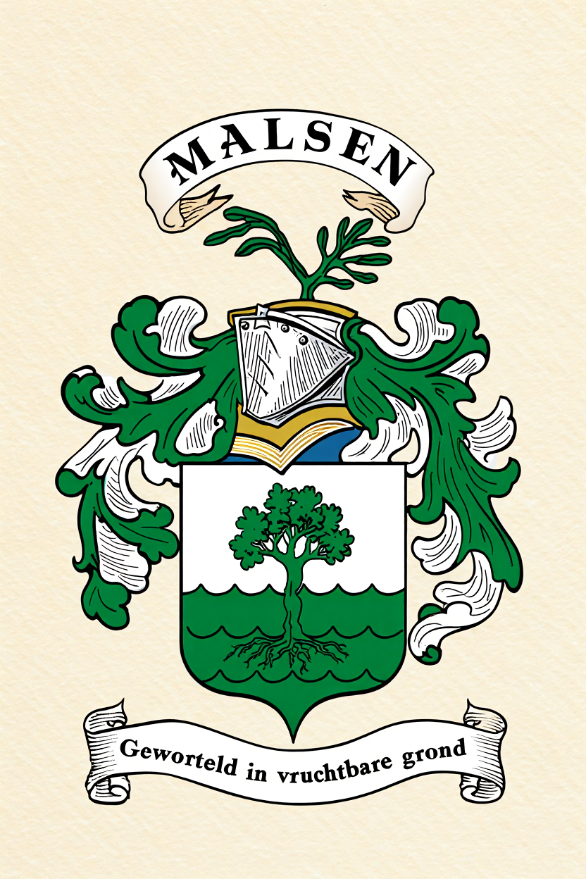 Familiewapen van de achternaam MALSEN (vergrendeld)