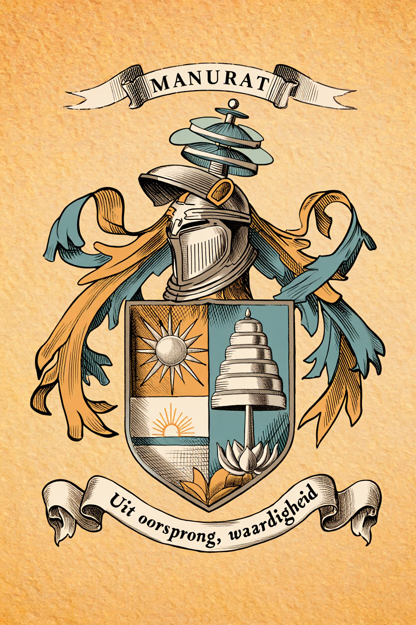 Familiewapen van de achternaam MANURAT (vergrendeld)
