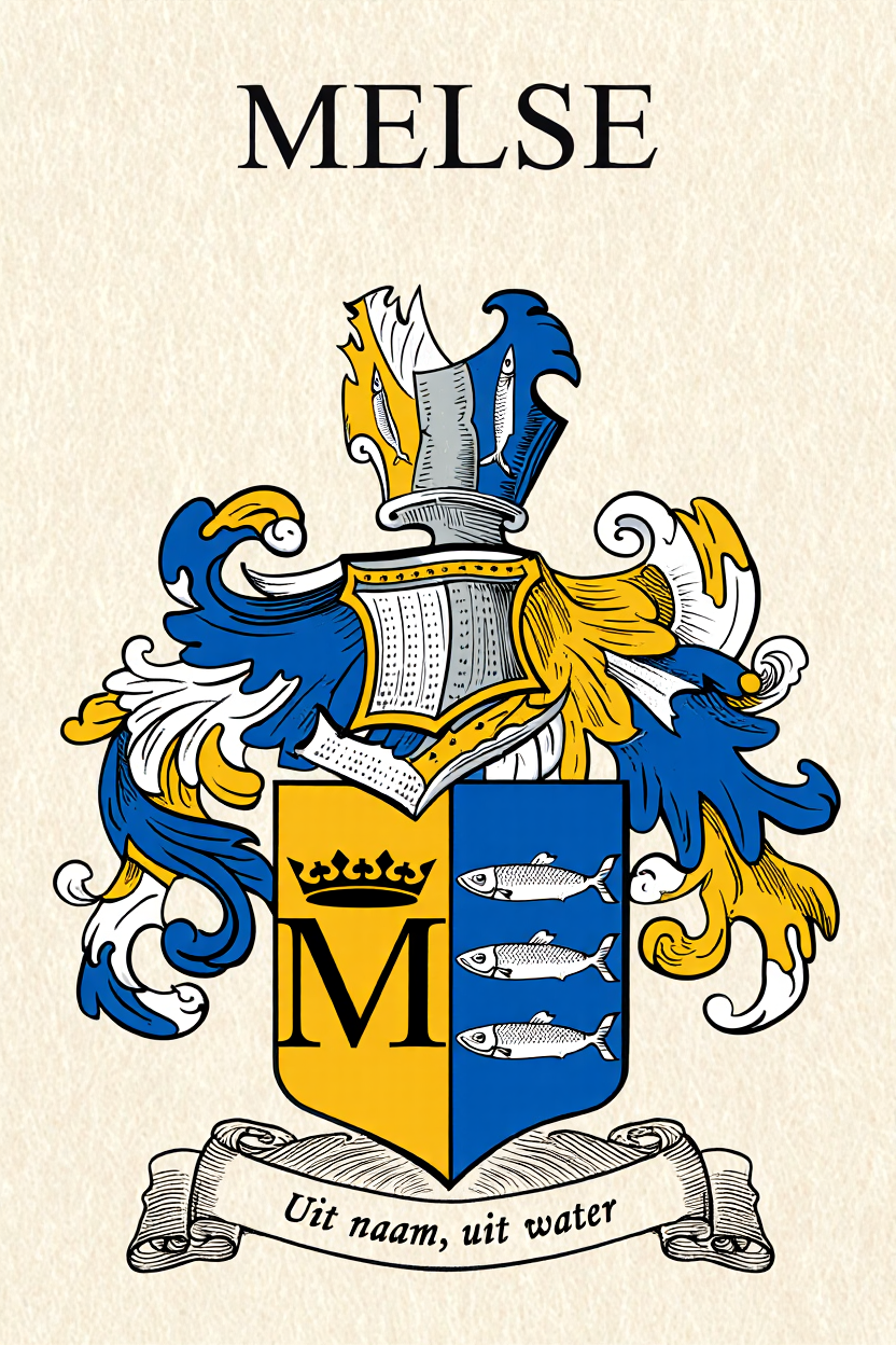 Familiewapen van de achternaam MELSE (vergrendeld)