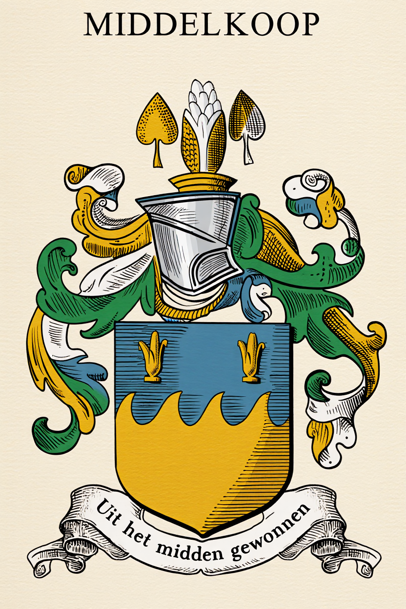 Familiewapen van de achternaam MIDDELKOOP
