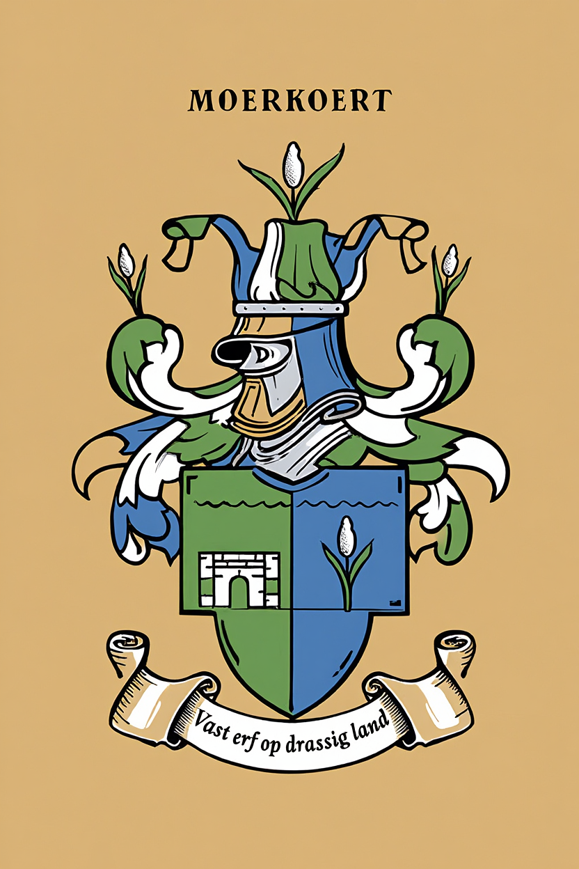 Familiewapen van de achternaam MOERKOERT (vergrendeld)