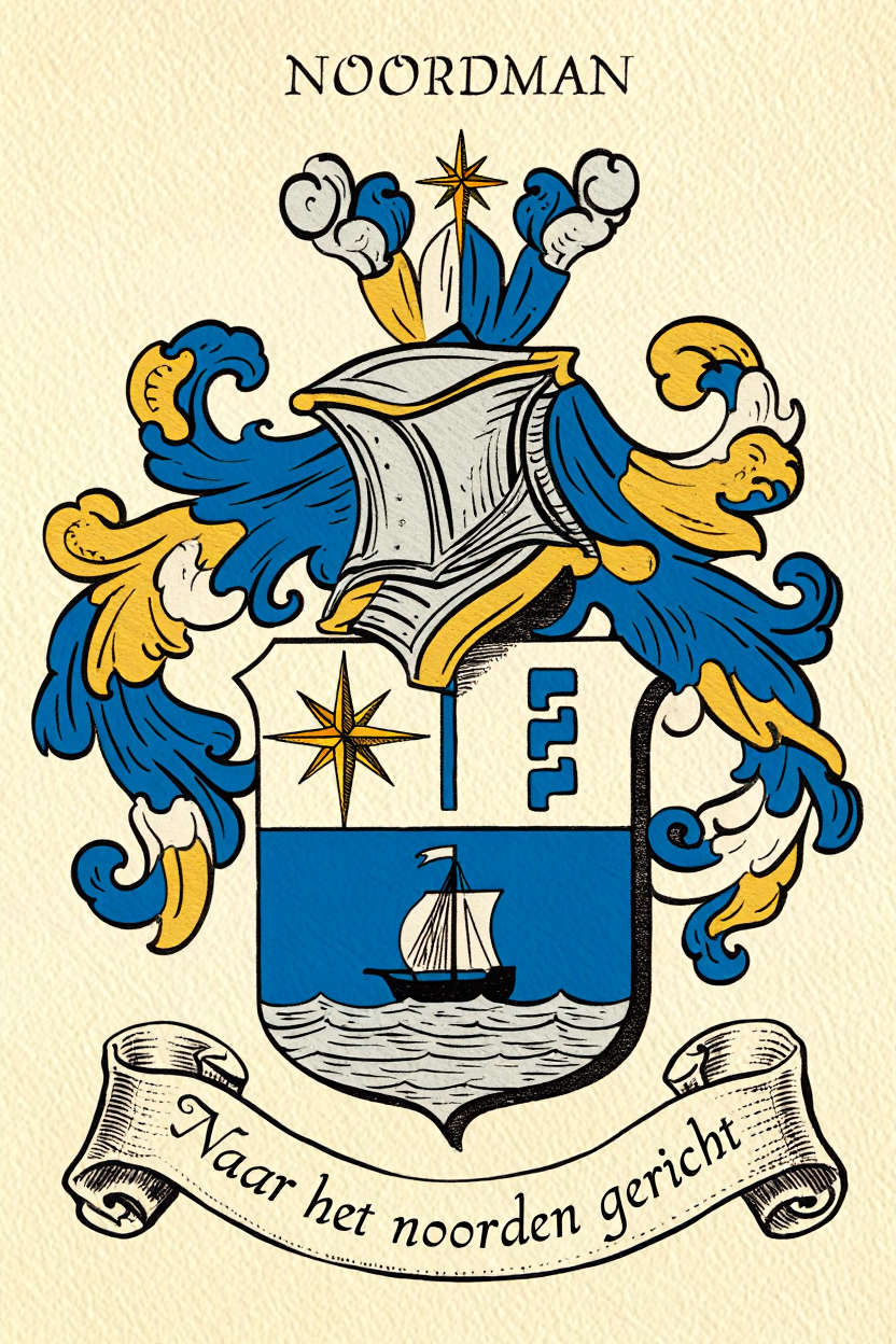Familiewapen van de achternaam NOORDMAN