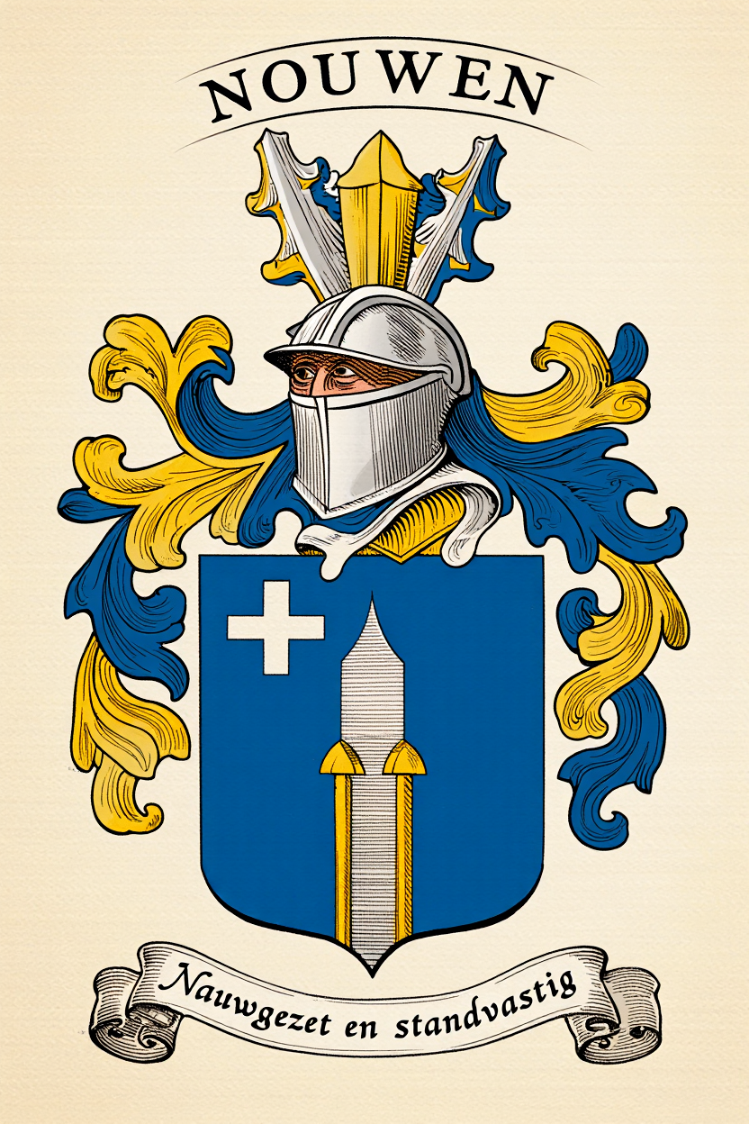 Familiewapen van de achternaam NOUWEN (vergrendeld)
