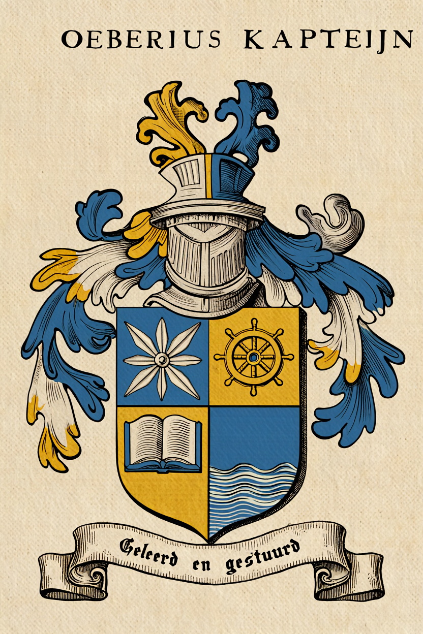 Familiewapen van de achternaam OEBERIUS KAPTEIJN (vergrendeld)