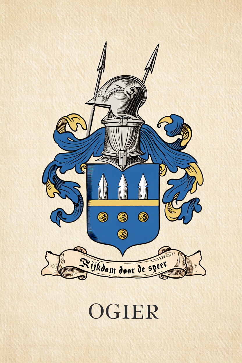 Familiewapen van de achternaam OGIER (vergrendeld)