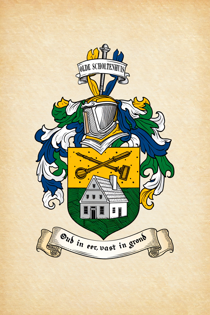 Familiewapen van de achternaam OLDE SCHOLTENHUIS (vergrendeld)