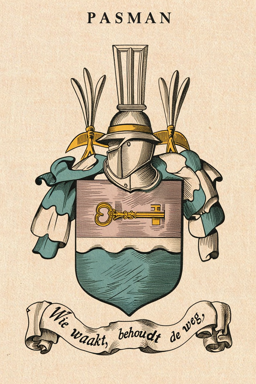 Familiewapen van de achternaam PASMAN (vergrendeld)