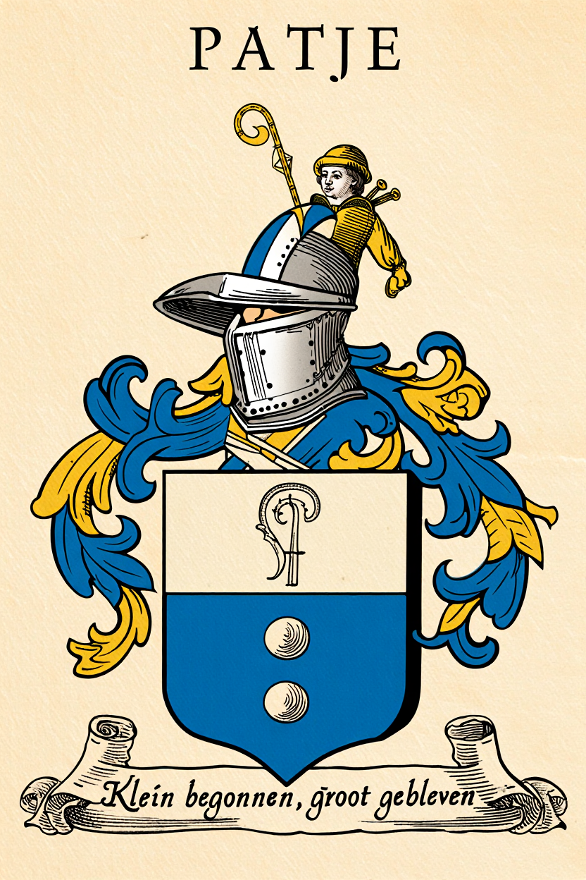 Familiewapen van de achternaam PATJE (vergrendeld)