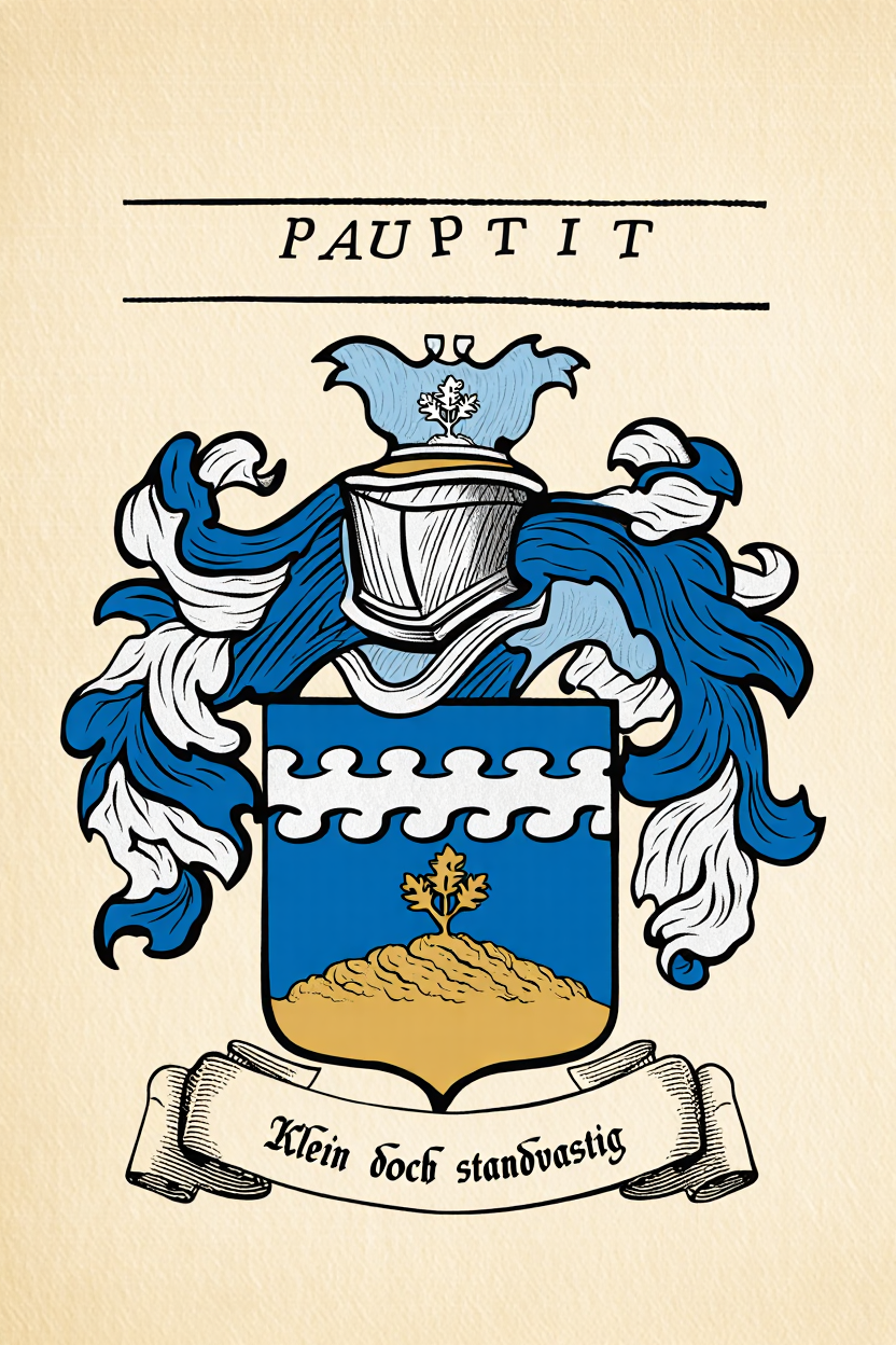 Familiewapen van de achternaam PAUPTIT (vergrendeld)