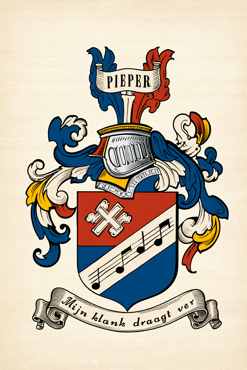 Familiewapen van de achternaam PIEPER (vergrendeld)