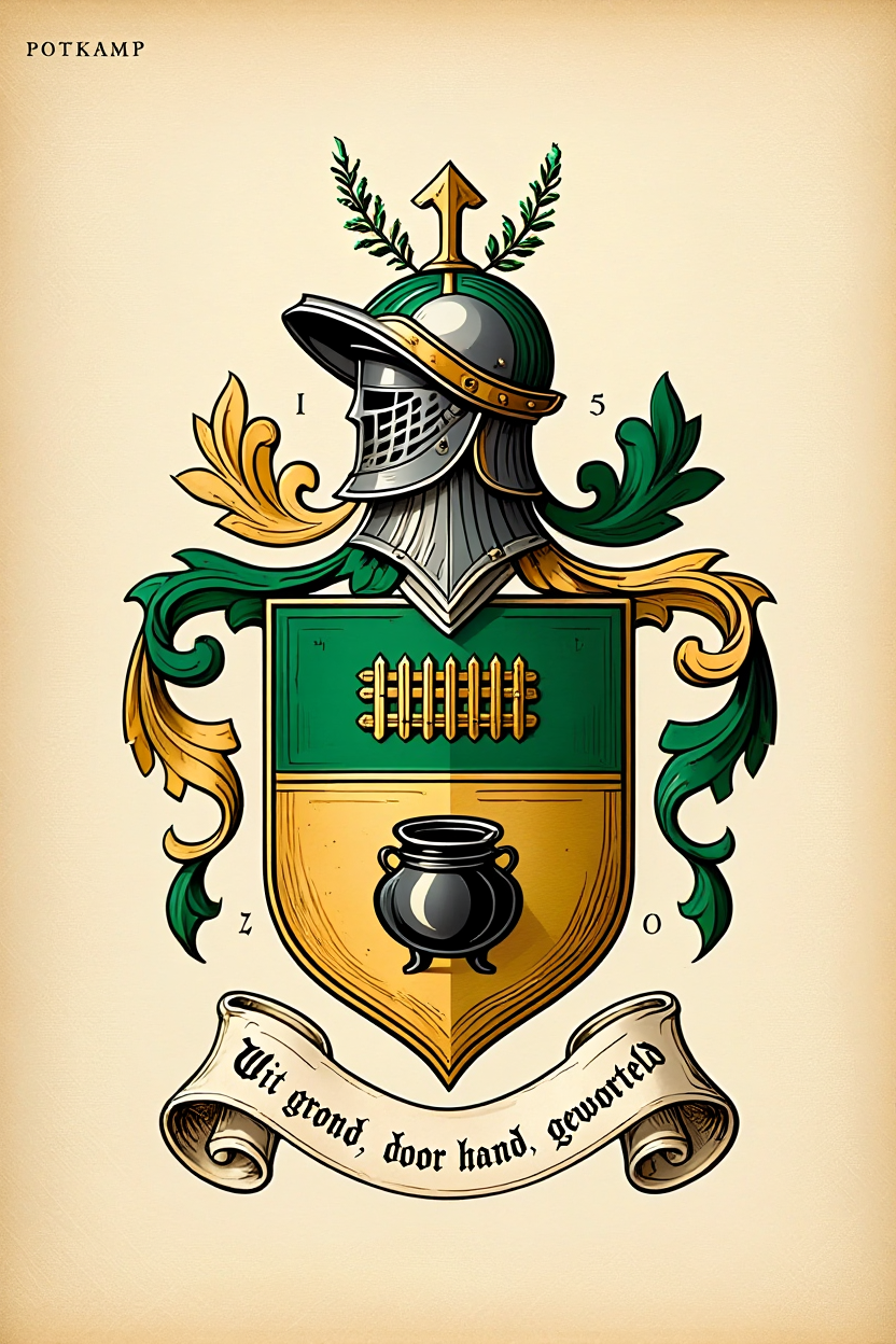Familiewapen van de achternaam POTKAMP (vergrendeld)