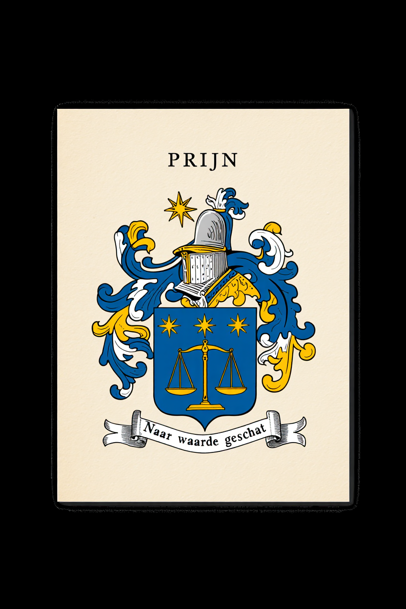 Familiewapen van de achternaam PRIJN (vergrendeld)