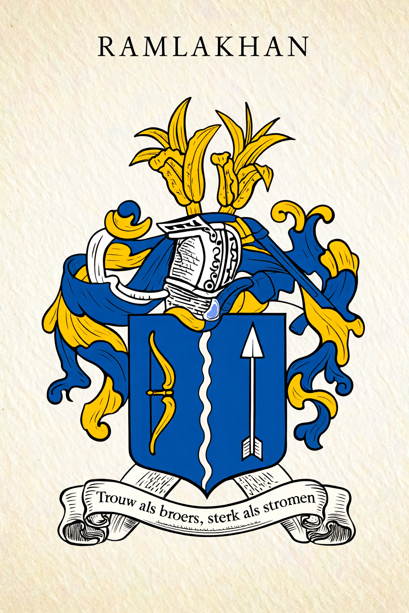 Familiewapen van de achternaam RAMLAKHAN (vergrendeld)