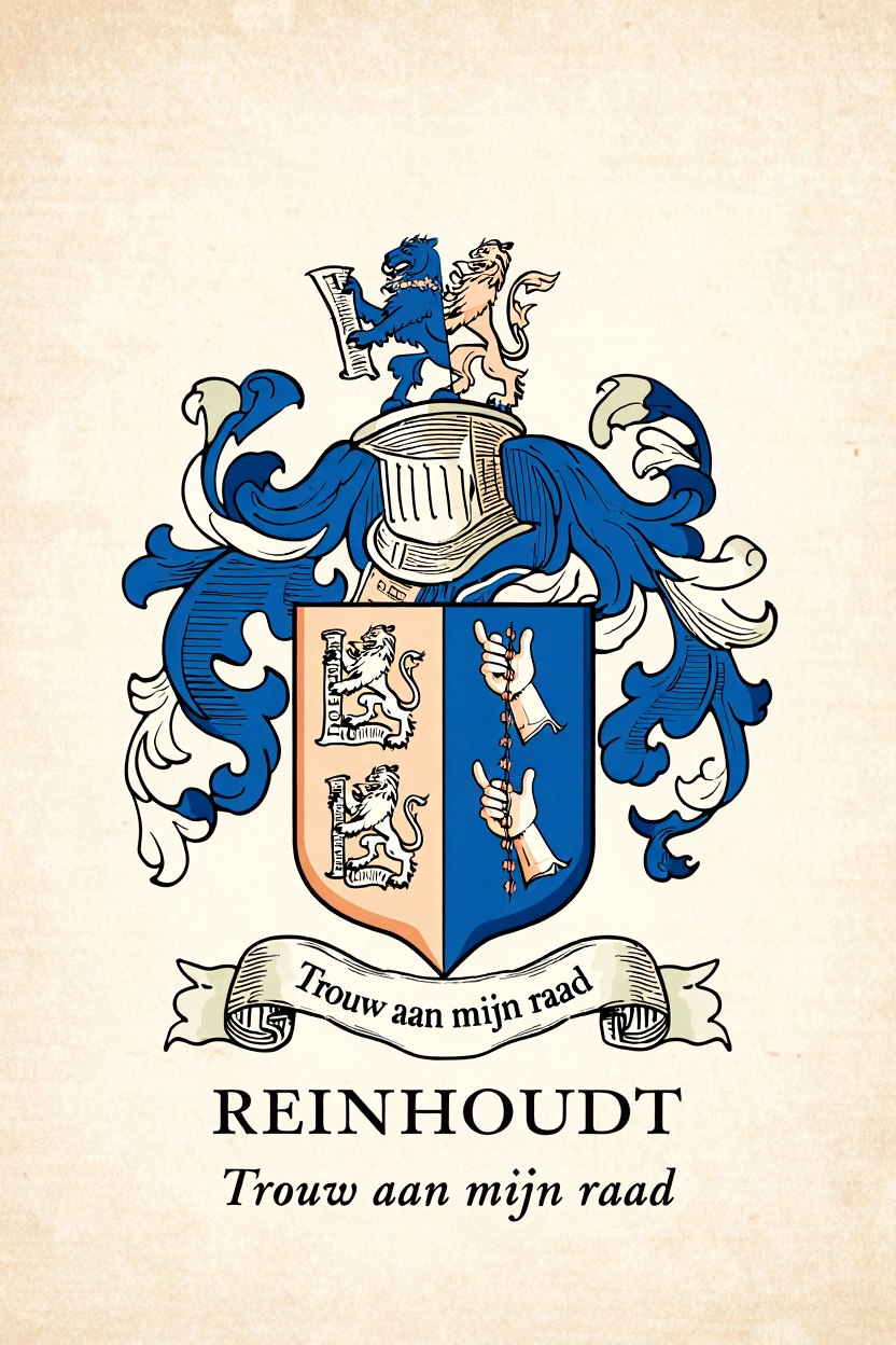 Familiewapen van de achternaam REINHOUDT (vergrendeld)