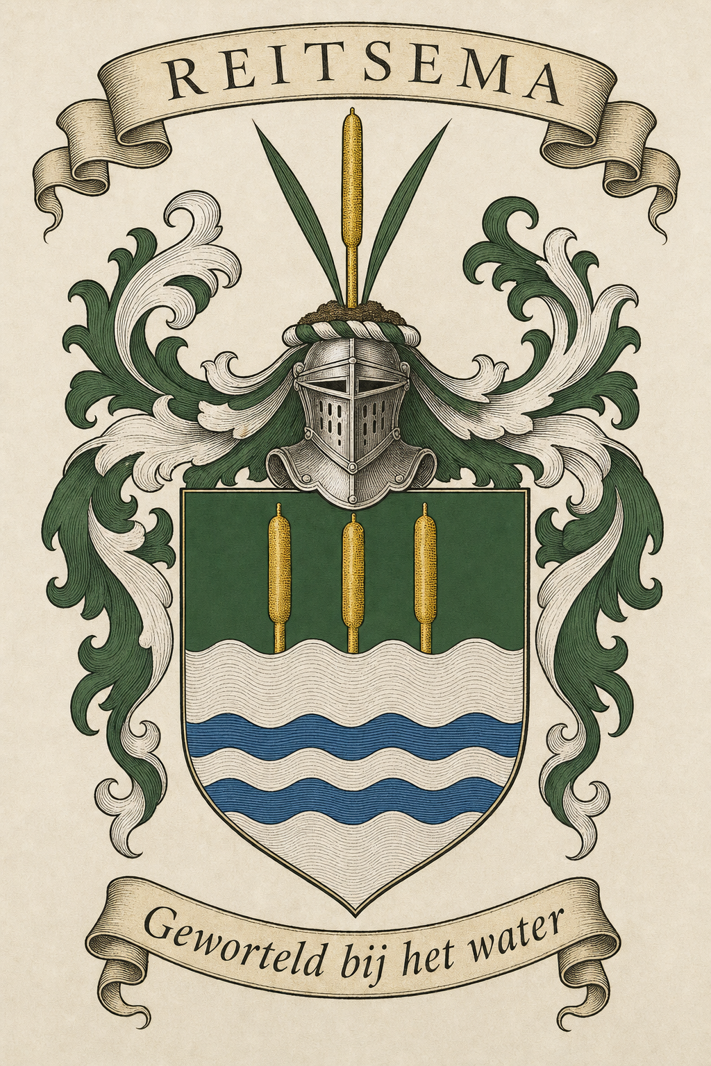Familiewapen van de achternaam REITSEMA (vergrendeld)