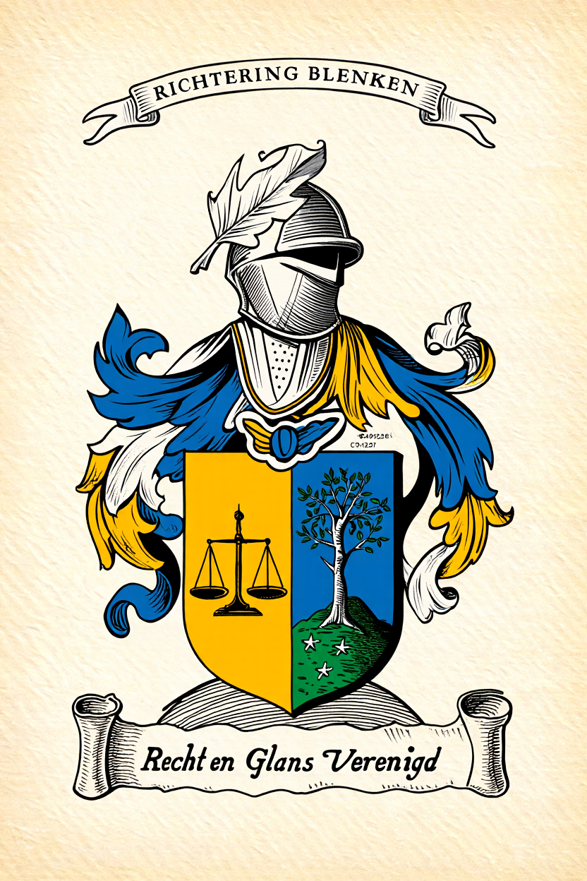 Familiewapen van de achternaam RICHTERING BLENKEN (vergrendeld)