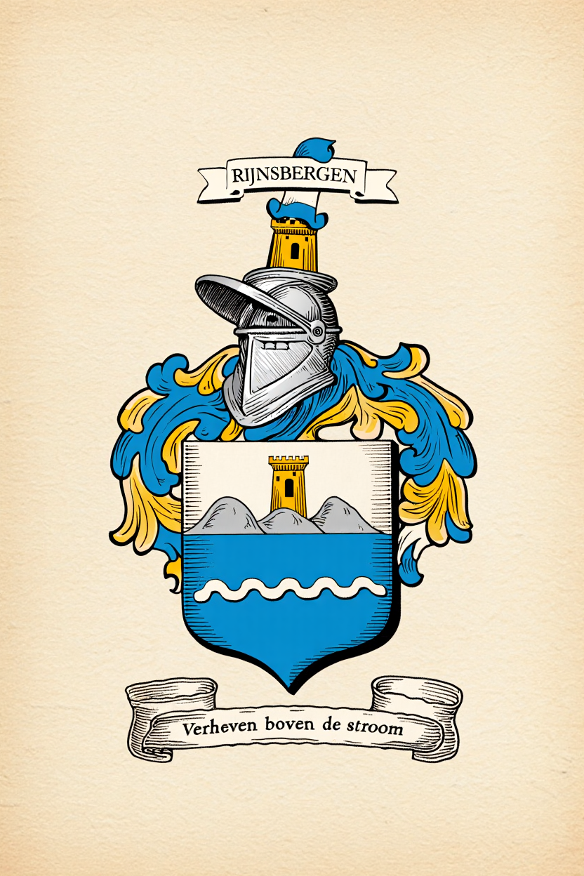 Familiewapen van de achternaam RIJNSBERGEN (vergrendeld)