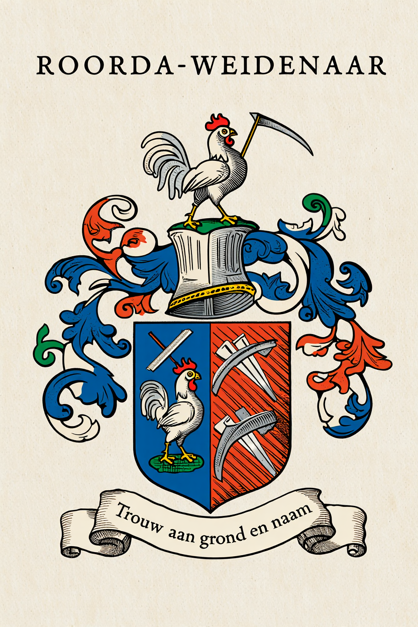 Familiewapen van de achternaam ROORDA-WEIDENAAR