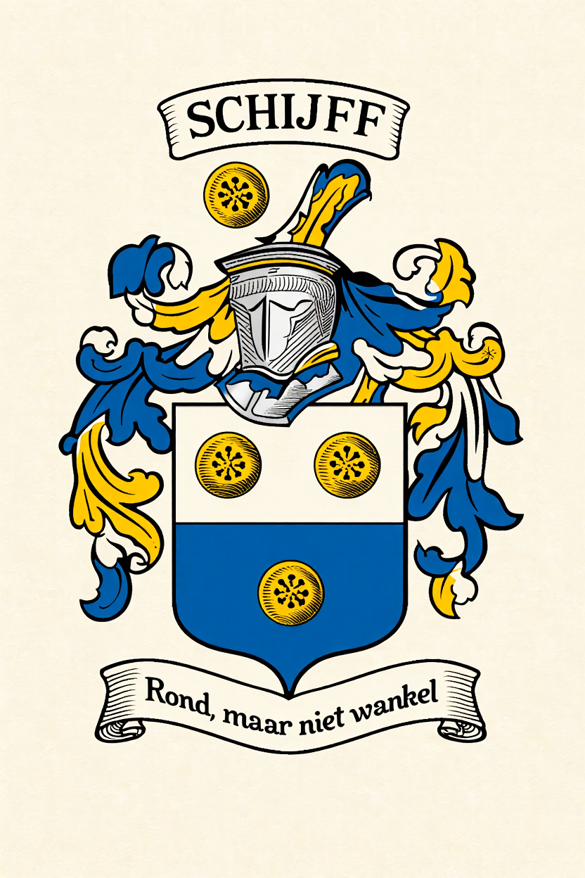 Familiewapen van de achternaam SCHIJFF (vergrendeld)