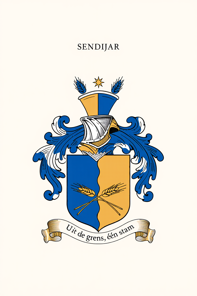 Familiewapen van de achternaam SENDIJAR (vergrendeld)