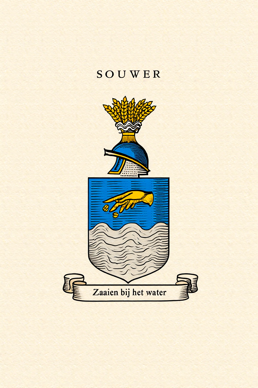 Familiewapen van de achternaam SOUWER (vergrendeld)
