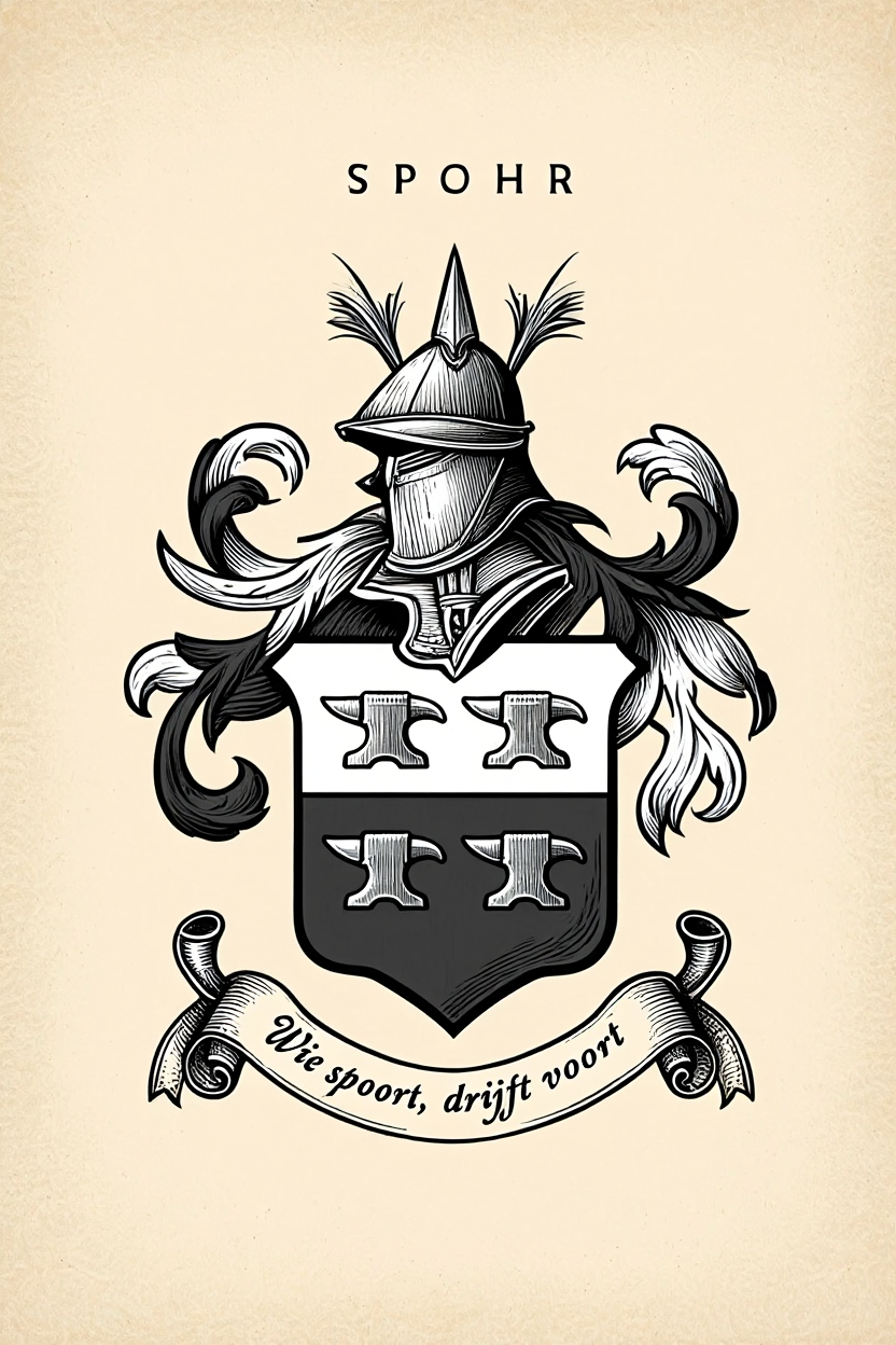 Familiewapen van de achternaam SPOHR (vergrendeld)