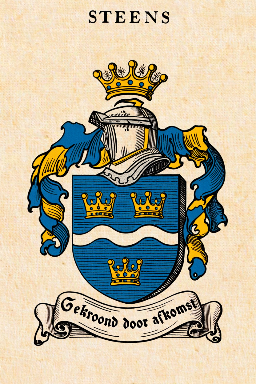 Familiewapen van de achternaam STEENS (vergrendeld)