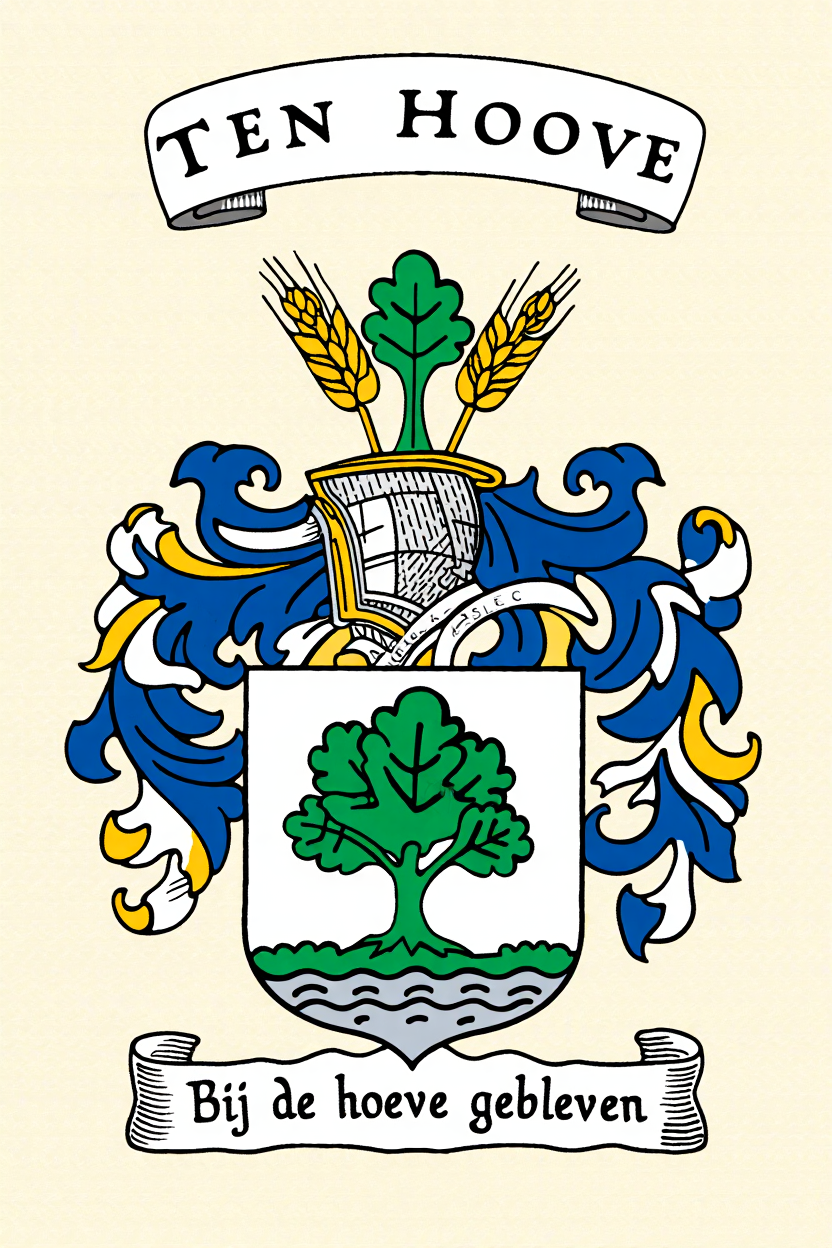 Familiewapen van de achternaam TEN HOOVE (vergrendeld)