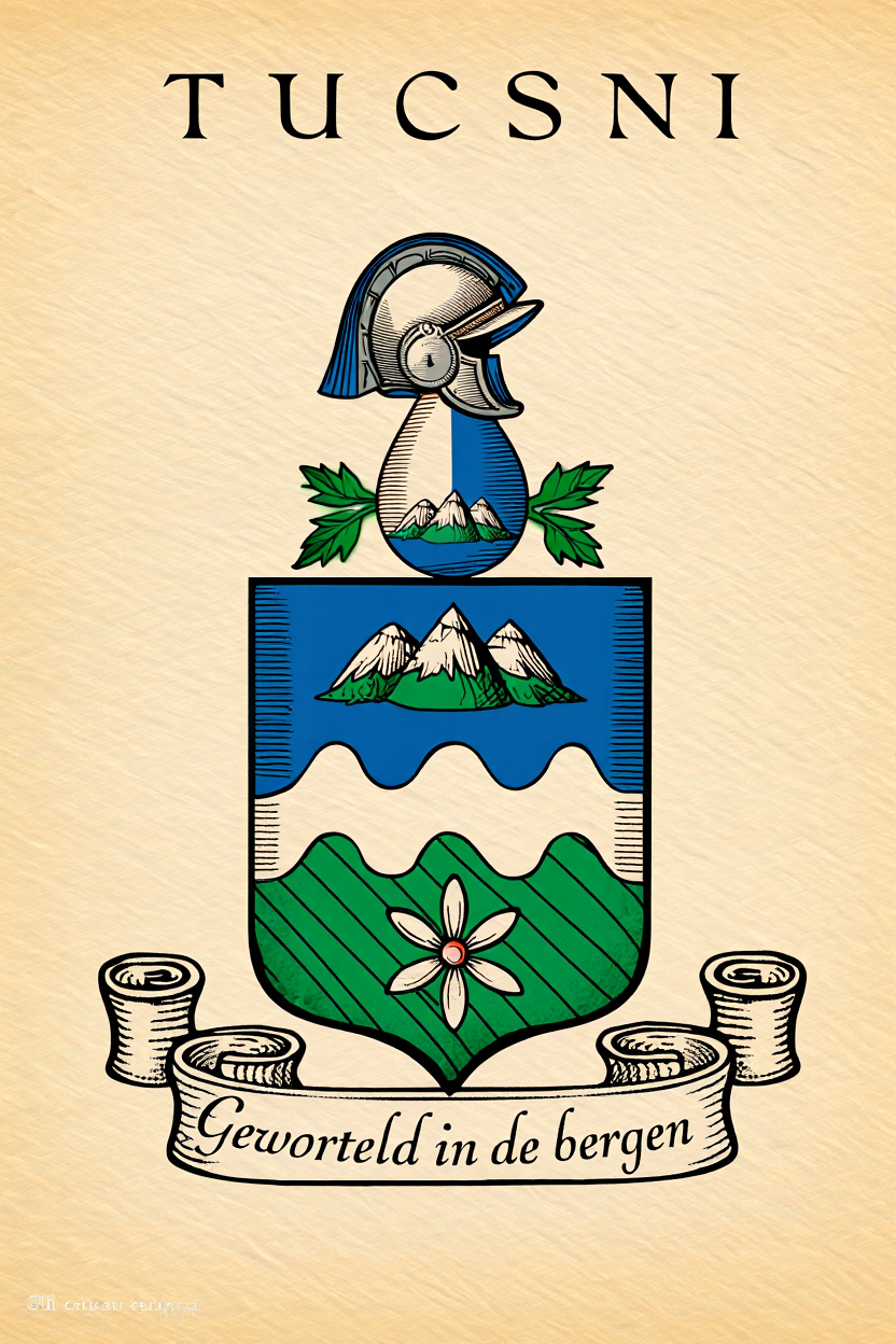Familiewapen van de achternaam TUCSNI (vergrendeld)
