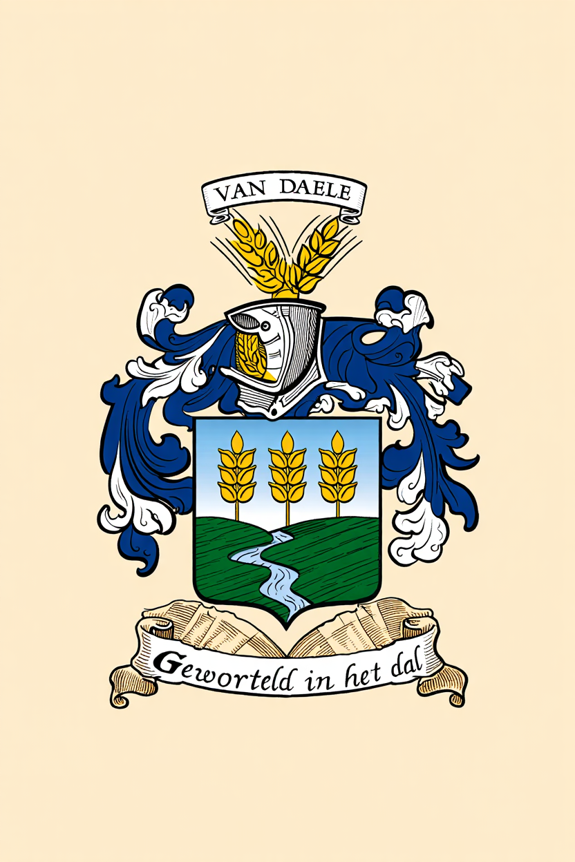 Familiewapen van de achternaam VAN DAELE (vergrendeld)