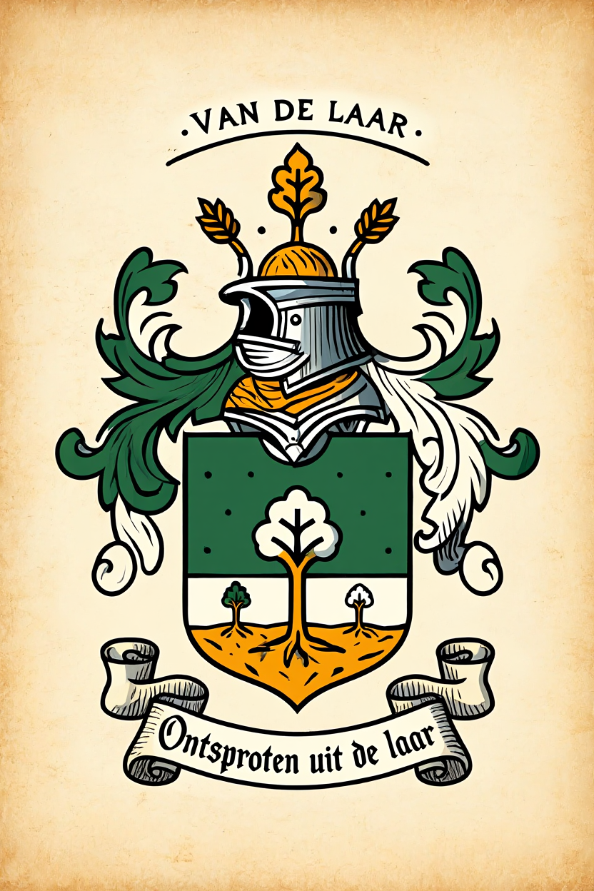 Familiewapen van de achternaam VAN DE LAAR