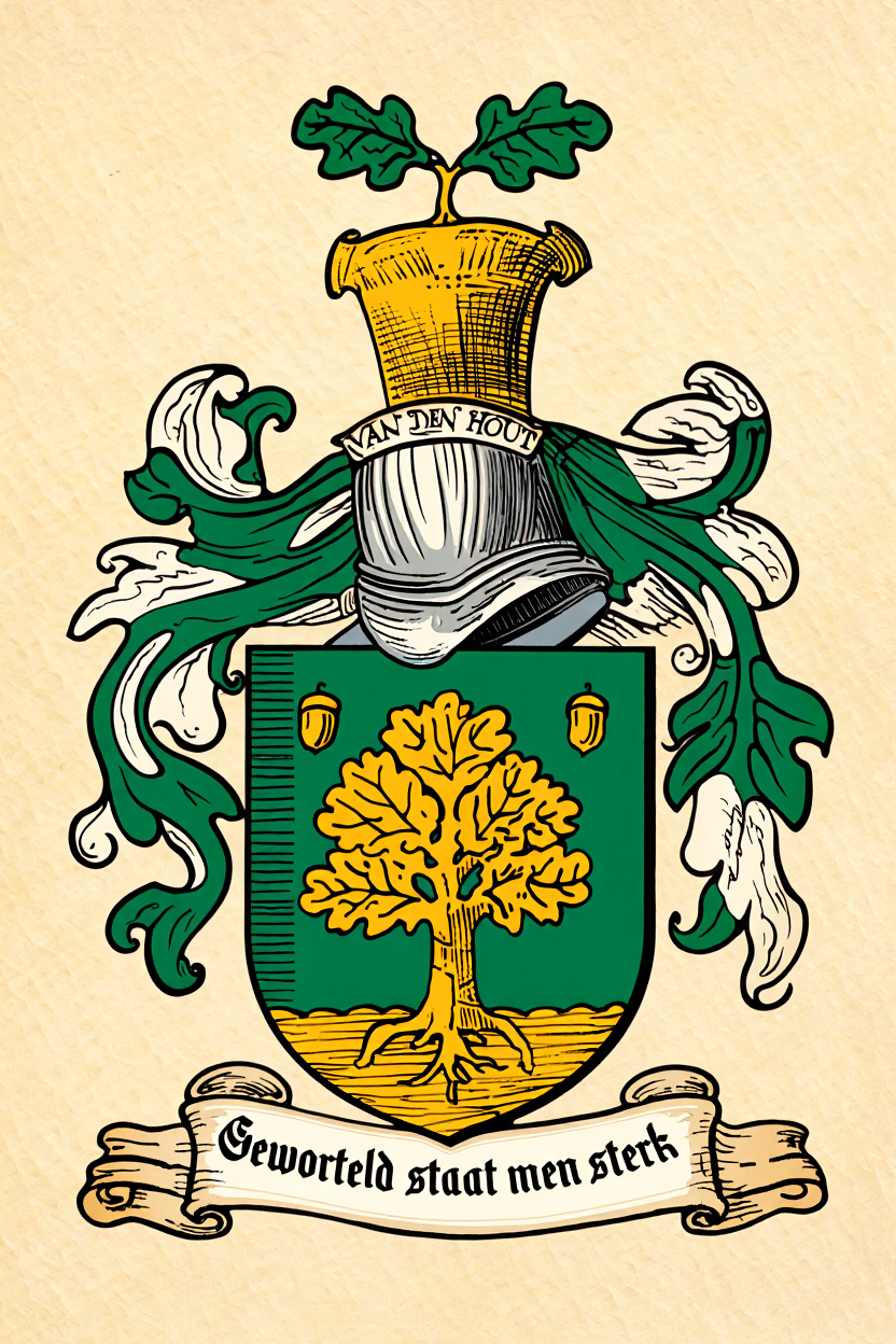 Familiewapen van de achternaam VAN DEN HOUT