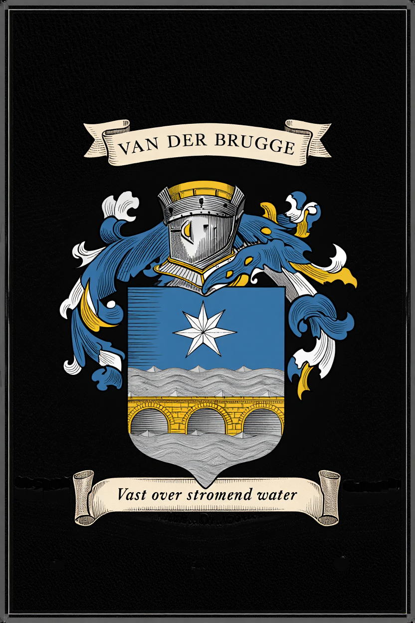 Familiewapen van de achternaam VAN DER BRUGGE (vergrendeld)