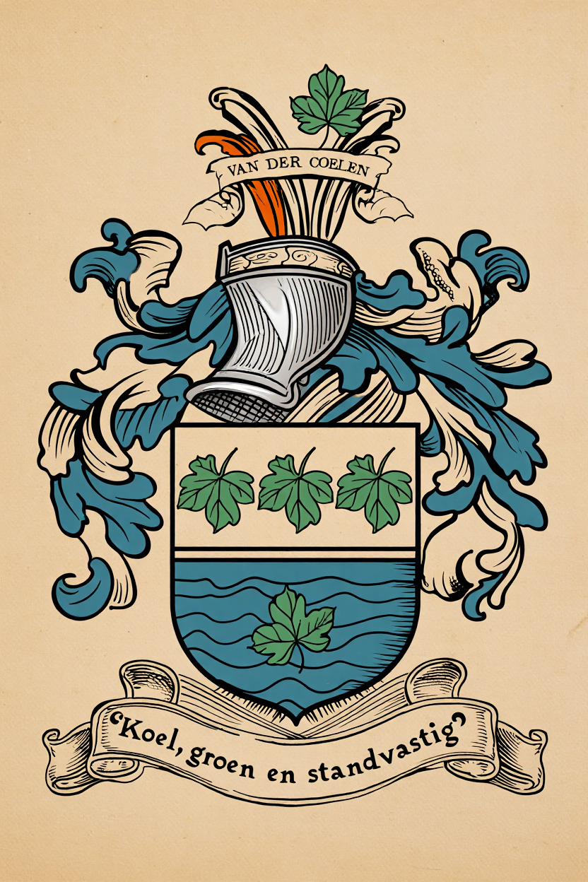 Familiewapen van de achternaam VAN DER COELEN (vergrendeld)