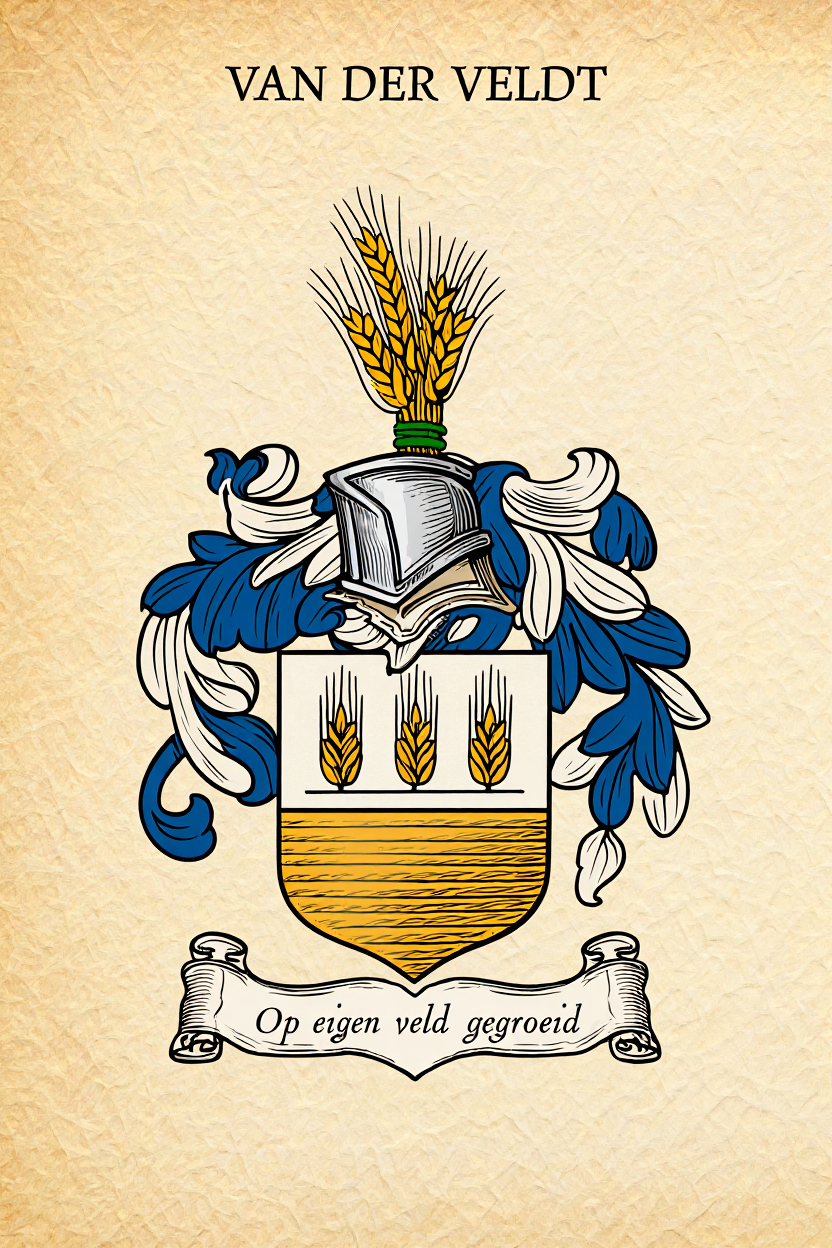 Familiewapen van de achternaam VAN DER VELDT
