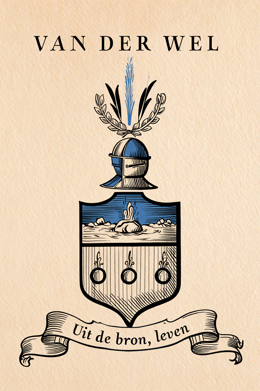 Familiewapen van de achternaam VAN DER WEL