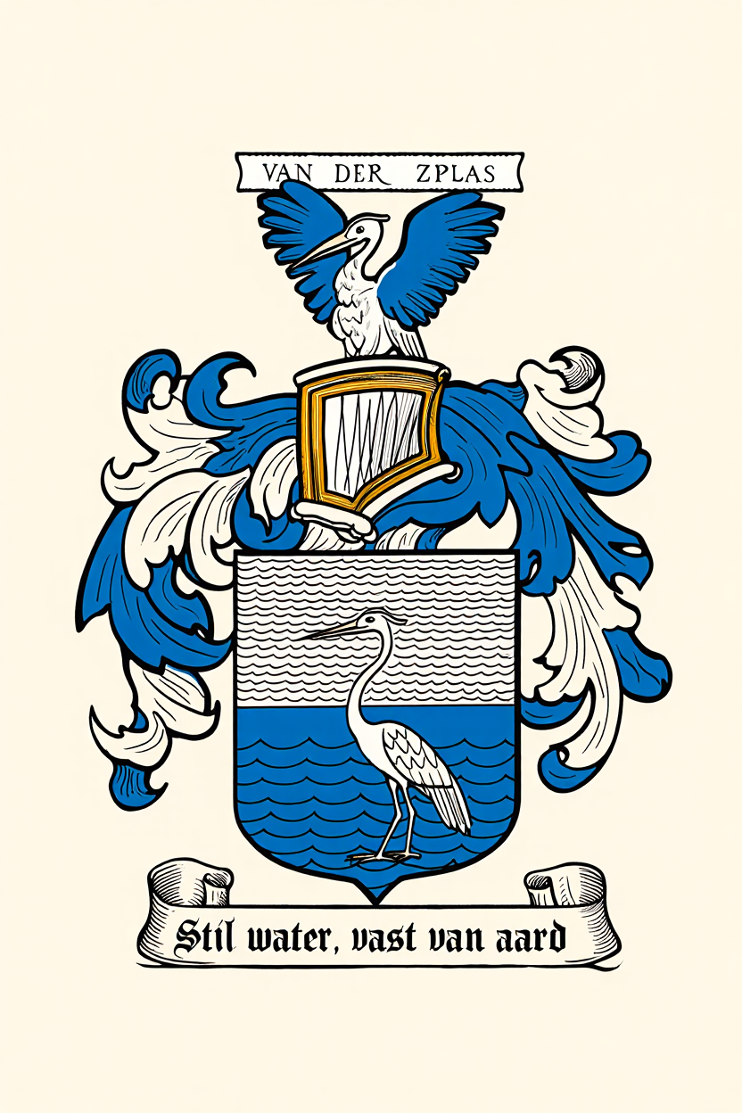 Familiewapen van de achternaam VAN DER ZPLAS (vergrendeld)