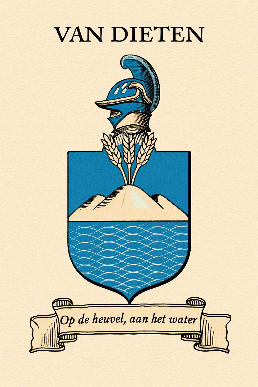 Familiewapen van de achternaam VAN DIETEN (vergrendeld)