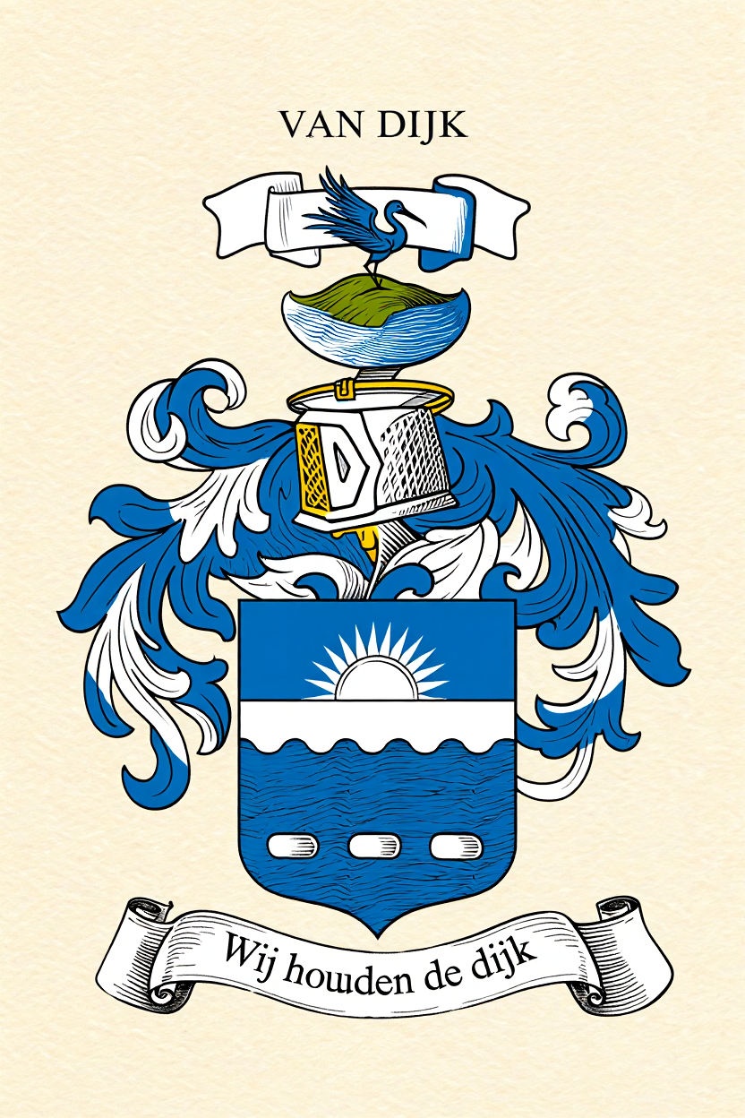 Familiewapen van de achternaam VAN DIJK