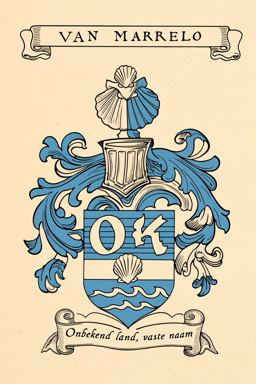 Familiewapen van de achternaam VAN MARRELO (vergrendeld)