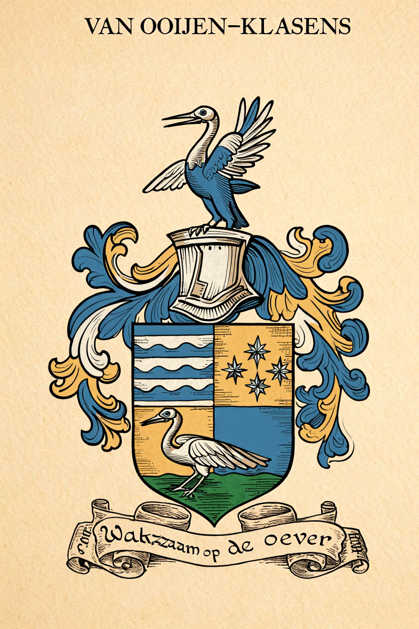 Familiewapen van de achternaam VAN OOIJEN-KLASENS (vergrendeld)