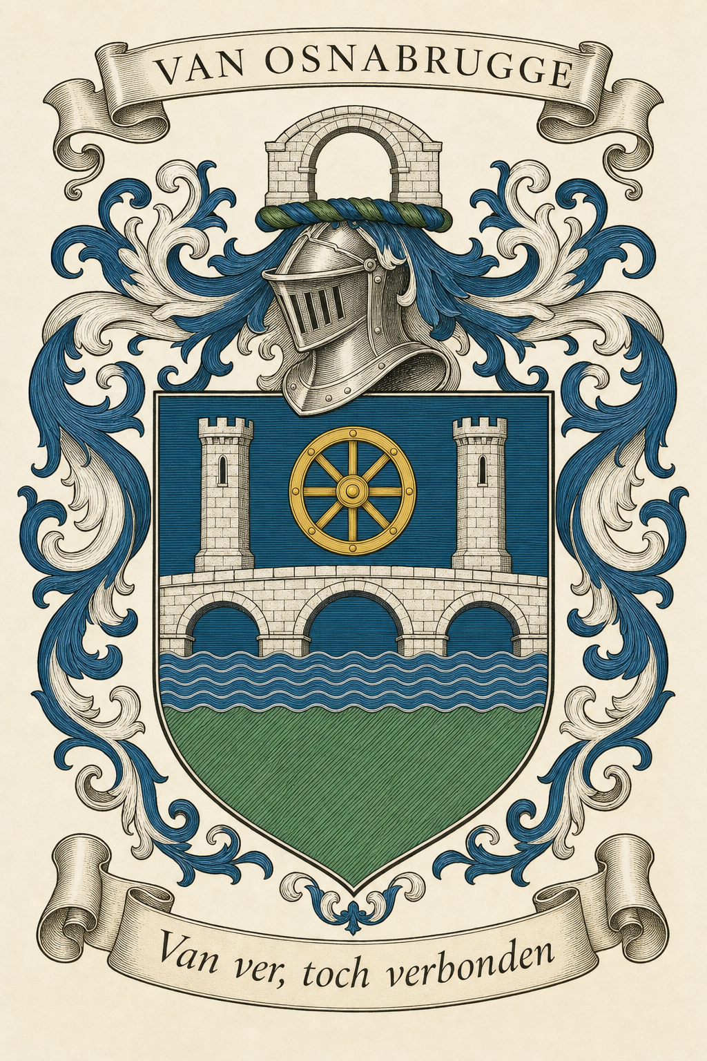 Familiewapen van de achternaam VAN OSNABRUGGE (vergrendeld)